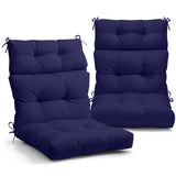 Tufted Outdoor/Indoor High Back Patio Chair Cushion, Set of 2, 46'' x 22'' - Eagle Peak