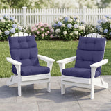 Tufted Outdoor/Indoor High Back Patio Chair Cushion, Set of 2, 46'' x 22'' - Eagle Peak