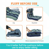 Tufted Outdoor/Indoor High Back Patio Chair Cushion, Set of 2, 46'' x 22'' - Eagle Peak Custom Canopy Tent