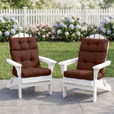 Tufted Outdoor/Indoor High Back Patio Chair Cushion, Set of 2, 46'' x 22'' - Eagle Peak