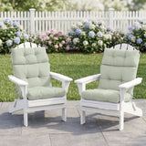 Tufted Outdoor/Indoor High Back Patio Chair Cushion, Set of 2, 46'' x 22'' - Eagle Peak