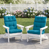 Tufted Outdoor/Indoor High Back Patio Chair Cushion, Set of 2, 46'' x 22'' - Eagle Peak