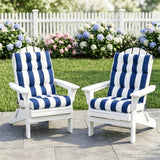 Tufted Outdoor/Indoor High Back Patio Chair Cushion, Set of 2, 46'' x 22'' - Eagle Peak