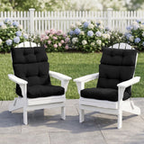 Tufted Outdoor/Indoor High Back Patio Chair Cushion, Set of 2, 46'' x 22'' - Eagle Peak