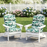 Tufted Outdoor/Indoor High Back Patio Chair Cushion, Set of 2, 46'' x 22'' - Eagle Peak