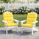 Tufted Outdoor/Indoor High Back Patio Chair Cushion, Set of 2, 46'' x 22'' - Eagle Peak