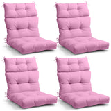 Tufted Outdoor/Indoor High Back Patio Chair Cushions, Set of 4, 46'' x 22'' - Eagle Peak Custom Canopy Tent