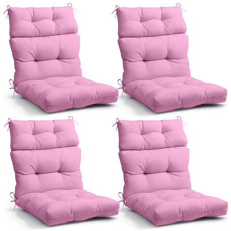 Tufted Outdoor/Indoor High Back Patio Chair Cushions, Set of 4, 46'' x 22'' - Eagle Peak Custom Canopy Tent