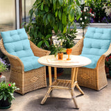 Tufted Outdoor/Indoor High Back Patio Chair Cushions, Set of 4, 46'' x 22'' - Eagle Peak Custom Canopy Tent