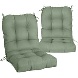 Tufted Outdoor/Indoor Seat/Back Chair Cushion, Set of 2, 42'' x 21'' - Eagle Peak Custom Canopy Tent