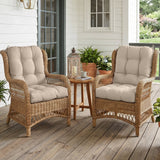 Tufted Outdoor/Indoor Seat/Back Chair Cushion, Set of 2, 42'' x 21'' - Eagle Peak