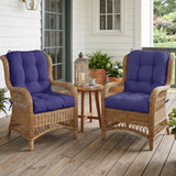 Tufted Outdoor/Indoor Seat/Back Chair Cushion, Set of 2, 42'' x 21'' - Eagle Peak