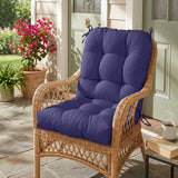 Tufted Outdoor/Indoor Seat/Back Chair Cushion, Set of 2, 42'' x 21'' - Eagle Peak