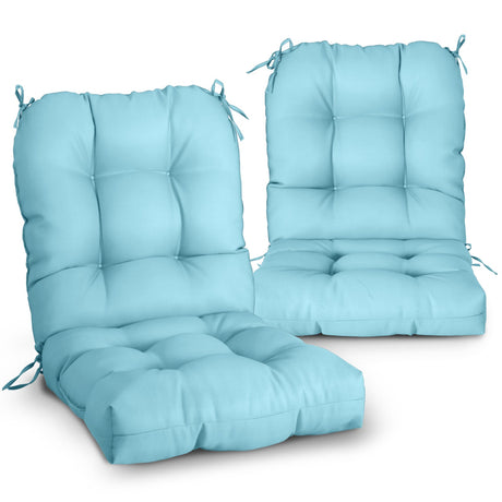 Tufted Outdoor/Indoor Seat/Back Chair Cushion, Set of 2, 42'' x 21'' - Eagle Peak Custom Canopy Tent