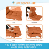 Tufted Outdoor/Indoor Seat/Back Chair Cushion, Set of 2, 42'' x 21'' - Eagle Peak Custom Canopy Tent