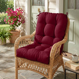 Tufted Outdoor/Indoor Seat/Back Chair Cushion, Set of 2, 42'' x 21'' - Eagle Peak