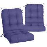 Tufted Outdoor/Indoor Seat/Back Chair Cushion, Set of 2, 42'' x 21'' - Eagle Peak Custom Canopy Tent