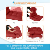 Tufted Outdoor/Indoor Seat/Back Chair Cushions, Set of 1, 42'' x 21'' - Eagle Peak Custom Canopy Tent