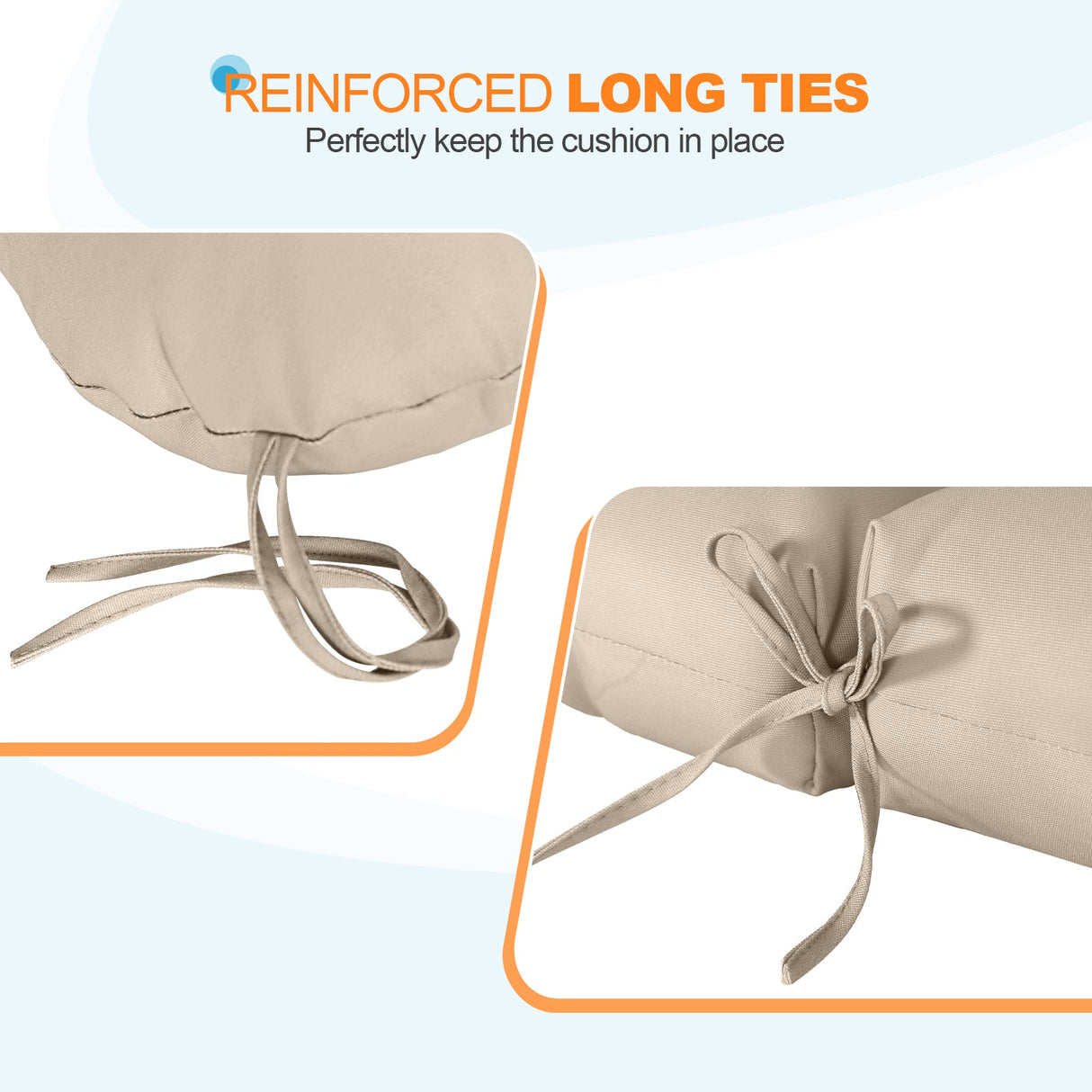 Tufted Outdoor/Indoor Seat/Back Chair Cushions, Set of 1, 42'' x 21'' - Eagle Peak Custom Canopy Tent