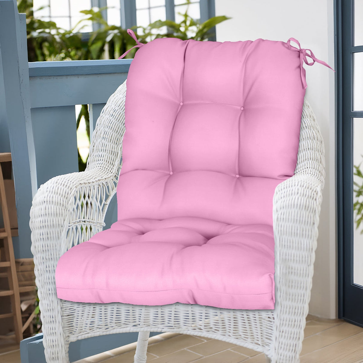 Tufted Outdoor/Indoor Seat/Back Chair Cushions, Set of 1, 42'' x 21'' - Eagle Peak Custom Canopy Tent