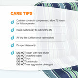 Tufted Outdoor/Indoor Seat/Back Chair Cushions, Set of 2, 42'' x 21'' - Eagle Peak Custom Canopy Tent