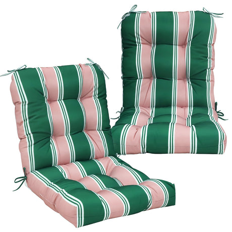 Tufted Outdoor/Indoor Seat/Back Chair Cushions, Set of 2, 42'' x 21'' - Eagle Peak Custom Canopy Tent