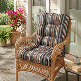 Tufted Outdoor/Indoor Seat/Back Chair Cushions, Set of 2, 42'' x 21'' - Eagle Peak