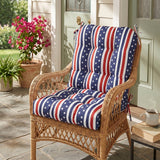 Tufted Outdoor/Indoor Seat/Back Chair Cushions, Set of 2, 42'' x 21'' - Eagle Peak