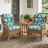 Tufted Outdoor/Indoor Seat/Back Chair Cushions, Set of 2, 42'' x 21'' - Eagle Peak