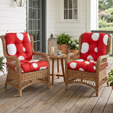 Tufted Outdoor/Indoor Seat/Back Chair Cushions, Set of 2, 42'' x 21'' - Eagle Peak