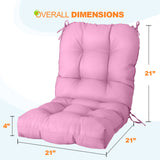 Tufted Outdoor/Indoor Seat/Back Chair Cushions, Set of 4, 42'' x 21'' - Eagle Peak Custom Canopy Tent