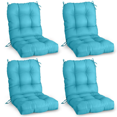 Tufted Outdoor/Indoor Seat/Back Chair Cushions, Set of 4, 42'' x 21'' - Eagle Peak Custom Canopy Tent