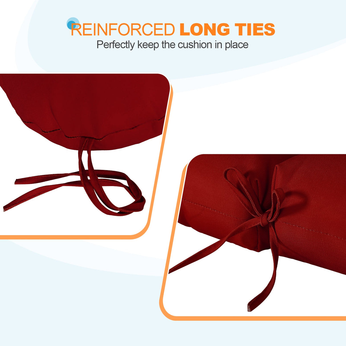 Tufted Outdoor/Indoor Seat/Back Chair Cushions, Set of 4, 42'' x 21'' - Eagle Peak Custom Canopy Tent