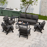 Urban Slate 7 Piece Modern Outdoor Patio Furniture Set - Eagle Peak Custom Canopy Tent