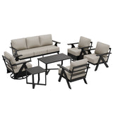 Urban Slate 7 Piece Modern Outdoor Patio Furniture Set - Eagle Peak Custom Canopy Tent