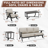 Urban Slate 7 Piece Modern Outdoor Patio Furniture Set - Eagle Peak Custom Canopy Tent