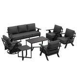 Urban Slate 7 Piece Modern Outdoor Patio Furniture Set - Eagle Peak Custom Canopy Tent