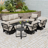 Urban Slate 7 Piece Modern Outdoor Patio Furniture Set - Eagle Peak Custom Canopy Tent