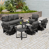 Urban Slate 7 Piece Modern Outdoor Patio Furniture Set - Eagle Peak Custom Canopy Tent