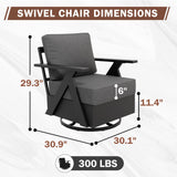 Urban Slate Modern Swivel Rocker Patio Chair Set of 2/4, Black/Beige - Eagle Peak Custom Canopy Tent