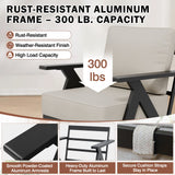 Urban Slate Modern Swivel Rocker Patio Chair Set of 2/4, Black/Beige - Eagle Peak Custom Canopy Tent