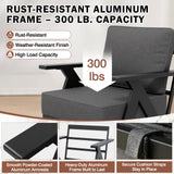 Urban Slate Modern Swivel Rocker Patio Chair Set of 2/4, Black/Beige - Eagle Peak Custom Canopy Tent