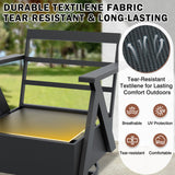 Urban Slate Modern Swivel Rocker Patio Chair Set of 2/4, Black/Beige - Eagle Peak Custom Canopy Tent