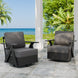 Urban Slate Modern Swivel Rocker Patio Chair Set of 2/4, Black/Beige - Eagle Peak Custom Canopy Tent