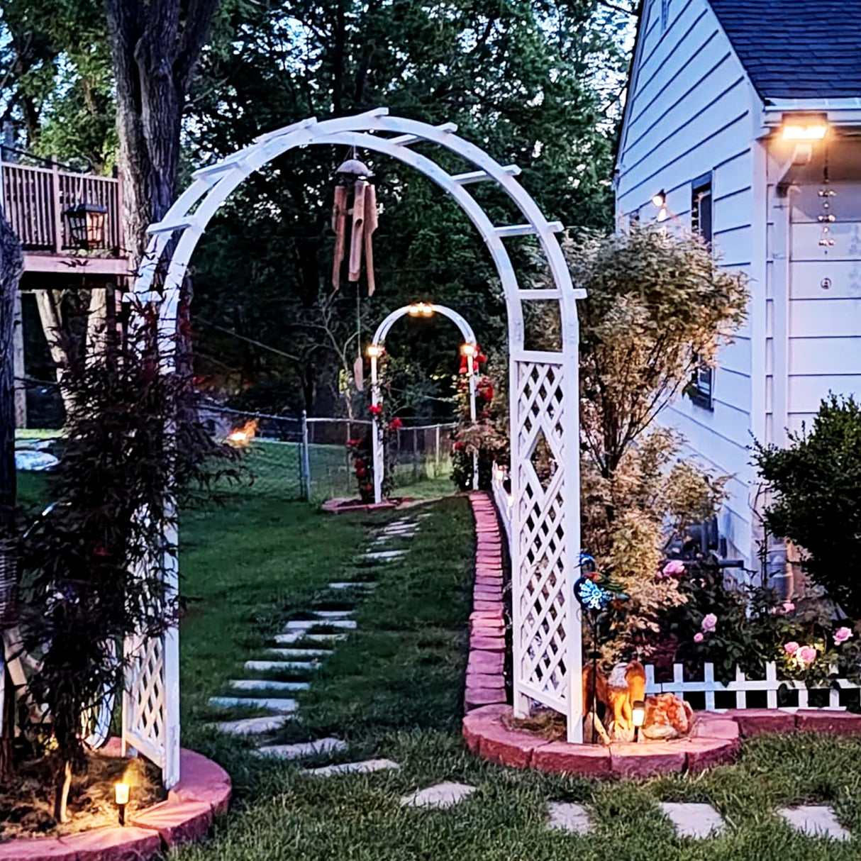 Wood Arbor Garden Trellis Archway, 92 in Wedding Arch - Eagle Peak Custom Canopy Tent