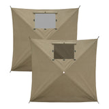 EAGLE PEAK Wind Screen Side Wall Panel with Window, Weather-Resistant, UV Protected and Waterproof, 2 Pack, Beige/Green