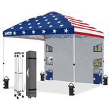 10x10 ft Pop Up Canopy Tent with Sidewall
