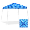 Eagle Peak SHADE GRAPHiX Slant Leg 10x10 Easy Setup Pop Up Canopy Tent with Digital Printed Tie Dye Top