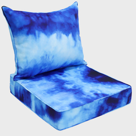 Outdoor Deep Seat Patio Seat Cushion Set, 25x25x5 inch, 2-Piece Back Chair Cushion