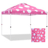 Eagle Peak SHADE GRAPHiX Easy Setup 10x10 Pop Up Canopy Tent with Digital Printed Pink Mushroom Top